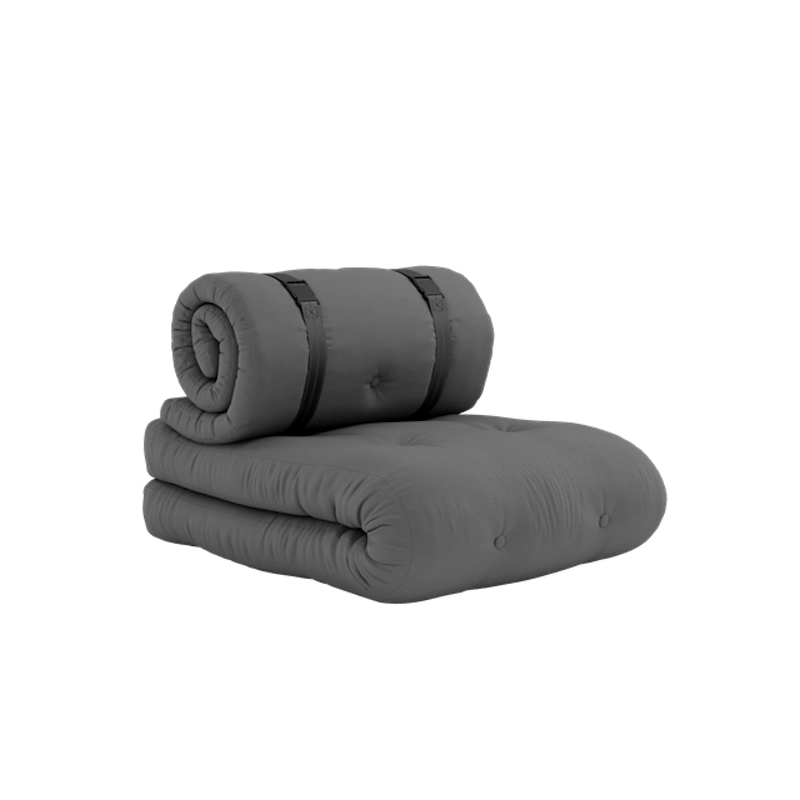 Buckle-Up Lænestol M. Madras & Bælte Udendørs 403 Dark Grey/Sort