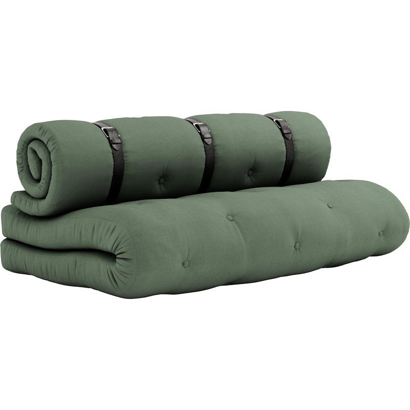 Buckle-Up Sofa Med Bælte, Olive Green / Brun