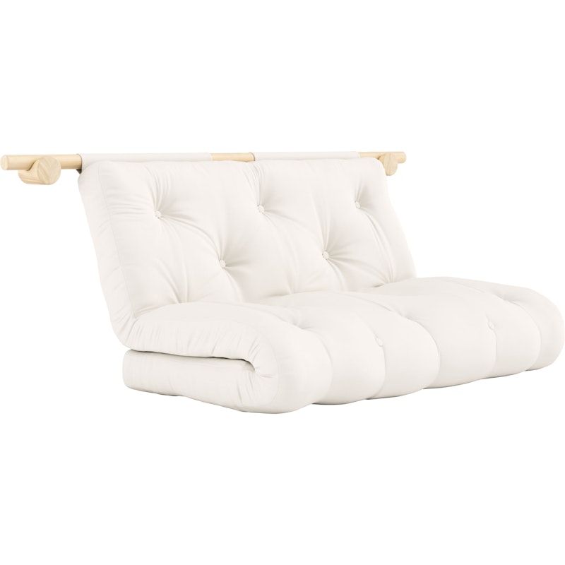 Hooked Madras Med Beslag 135x200 cm, Raw / Naturlig