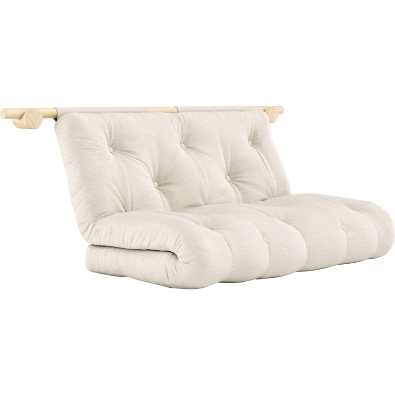 Hooked Madras Med Beslag 135x200 cm, Raw / Linen