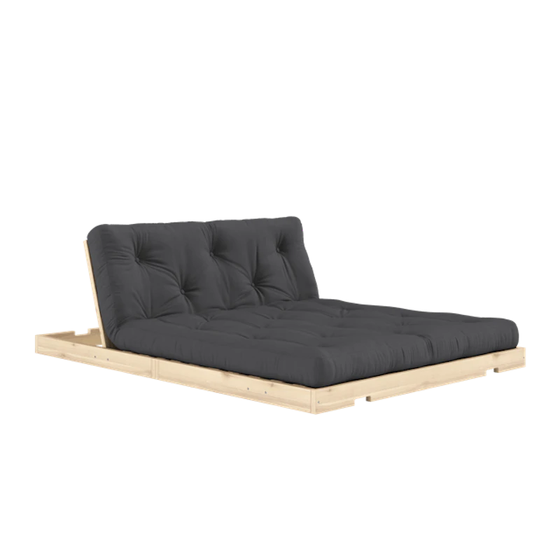 Flip Sovesofa Med Madras 140x200 Mørkegrå/Raw