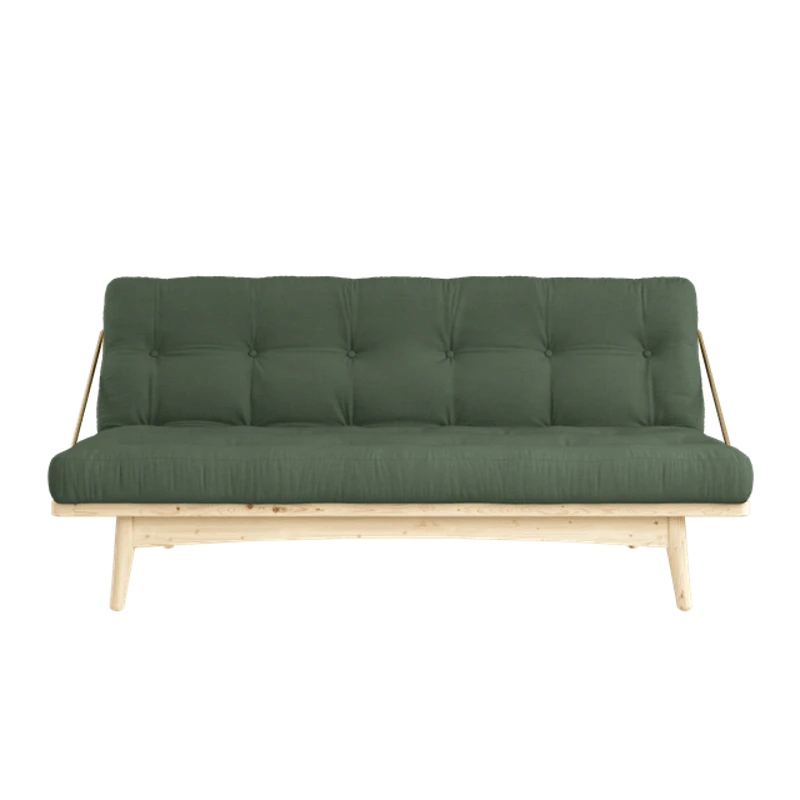 Folk Sofa Med 5-Lags Madras 756 Olive Green/Raw