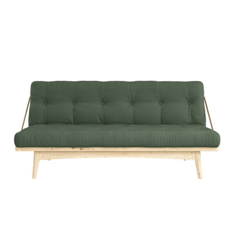 Folk Sofa Med 5-Lags Madras 756 Olive Green/Raw