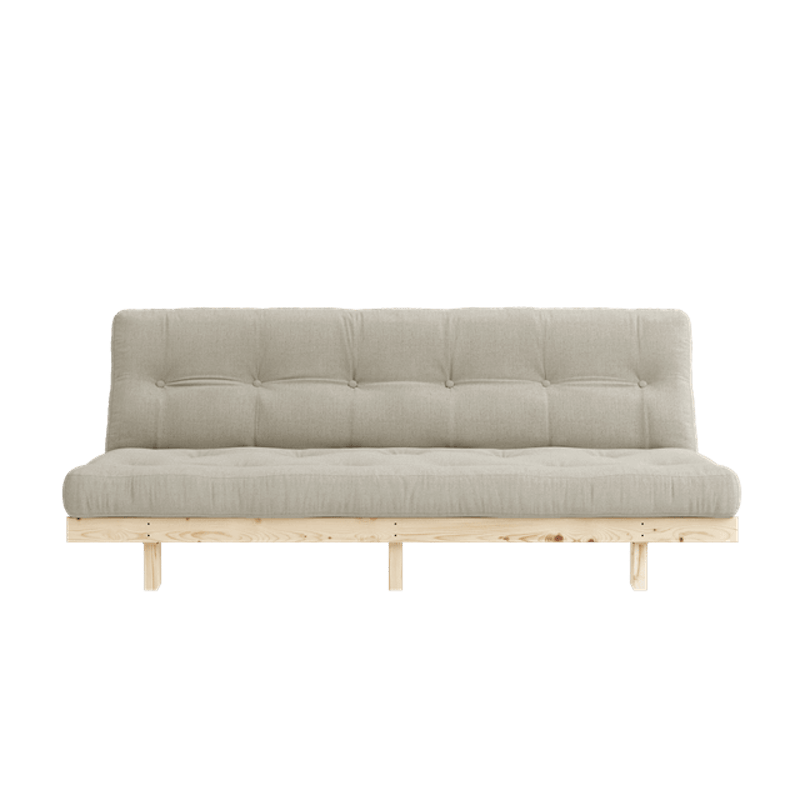 Lean Sofa Sovesofa Med Madras 130x190 Beige/Raw