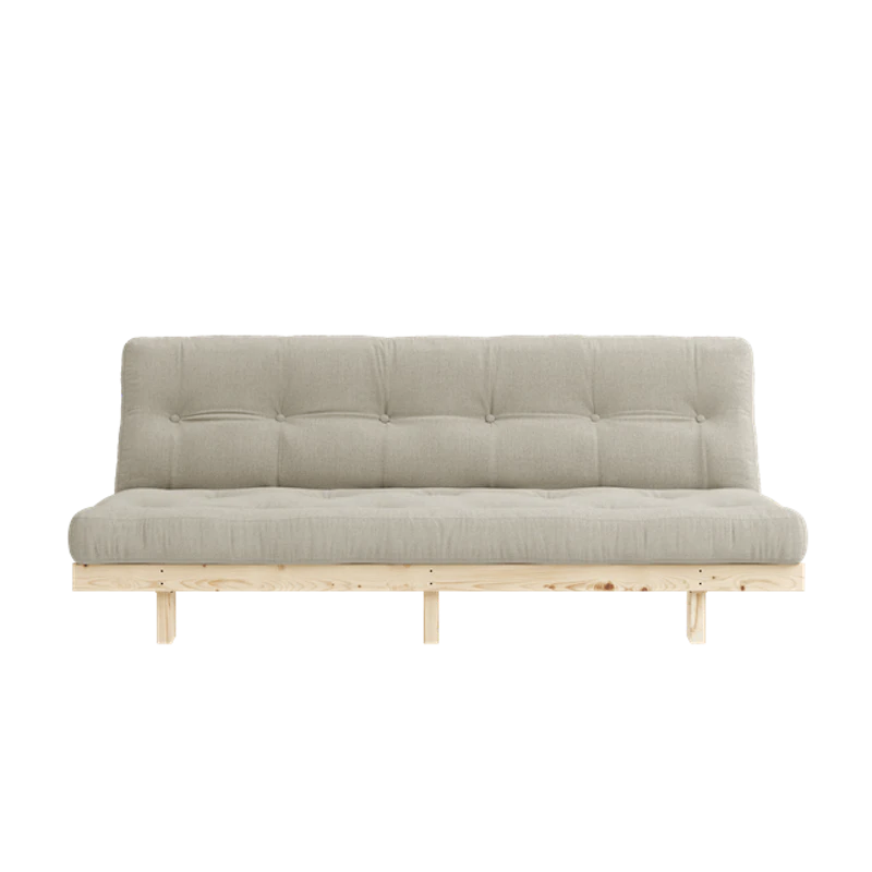Lean Sofa Sovesofa Med Madras 130x190 Beige/Raw