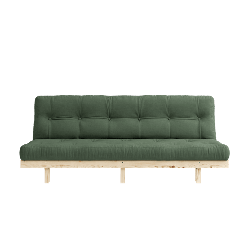 Lean Sovesofa Med 5-Lags Madras 130x190 Oliven Grøn/Raw