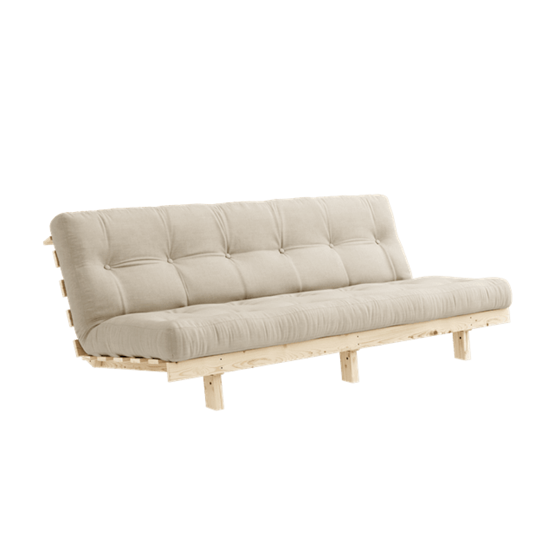 Lean Sovesofa Med Alpha Madras 130x200 Beige/Raw