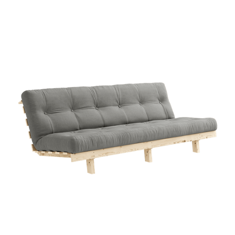 Lean Sovesofa Med Alpha Madras 130x200 Grå/Raw