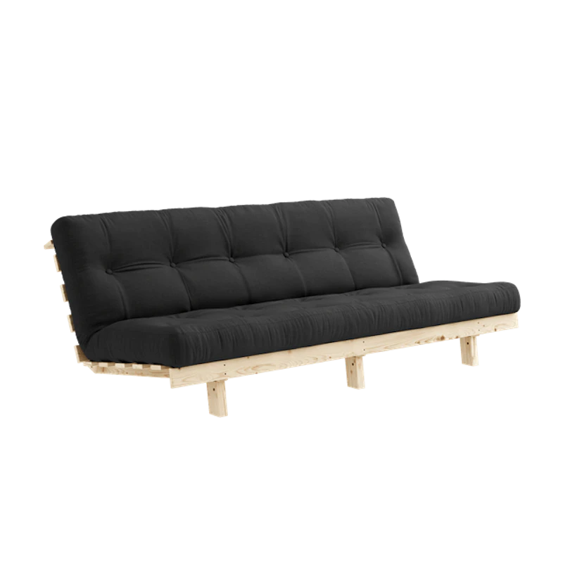 Lean Sovesofa Med Alpha Madras 130x200 Mørkegrå/Raw