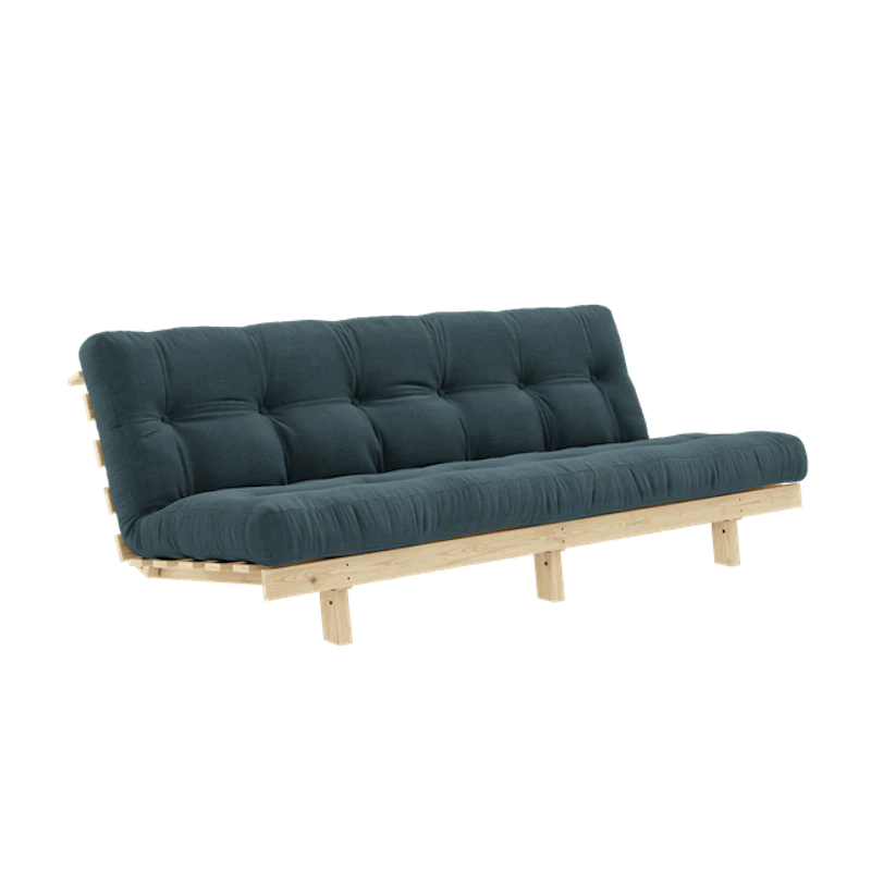 Lean Sovesofa Med Alpha Madras 130x200 Pale Blue/Raw
