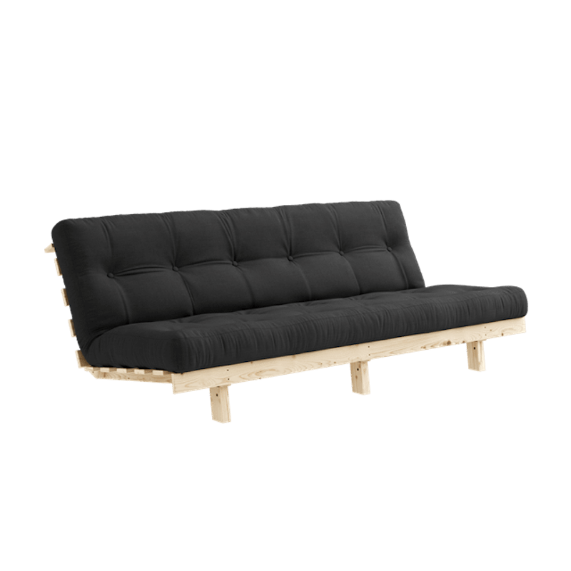 Lean Sovesofa Med Alpha Madras 130x200 Mørkegrå/Raw