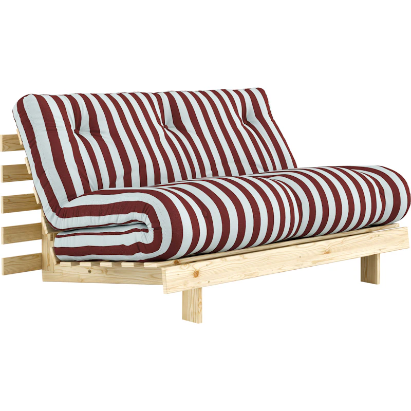 Roots Sovesofa 140x200 cm, Bourgogne / Lyseblå