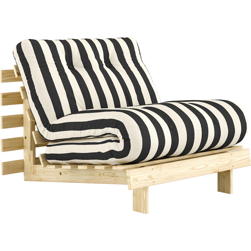 Roots Sovesofa 90x200 cm, Sort / Hvid