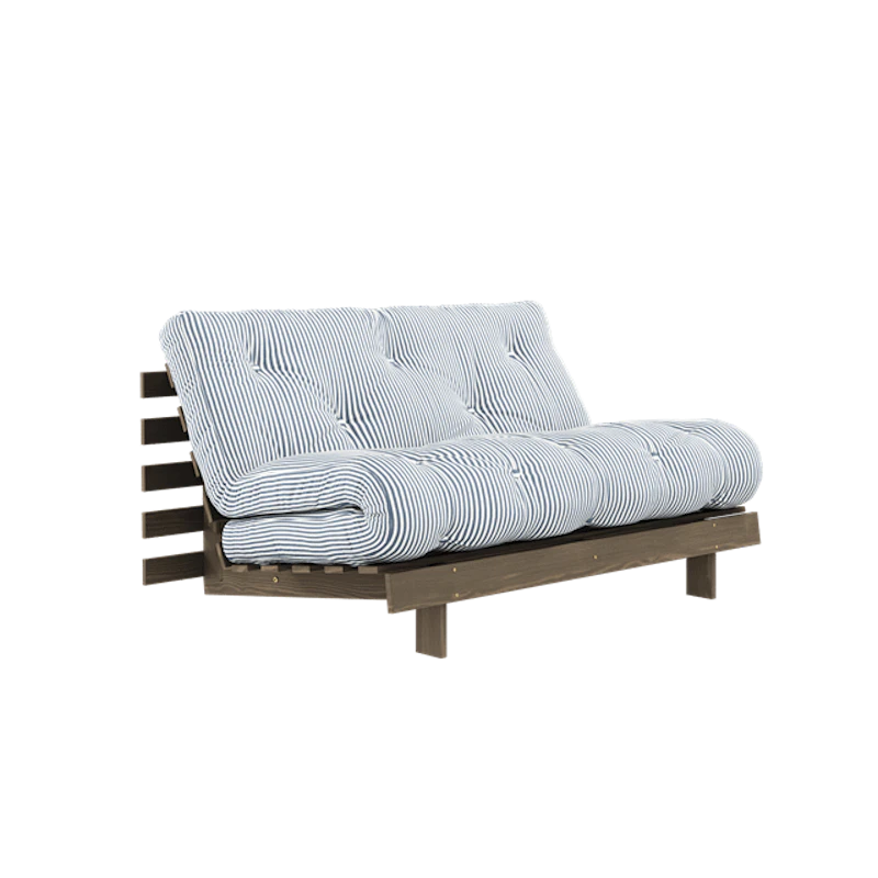 Roots Sovesofa Med Madras 140x200 Carob Brown/Beach Blue