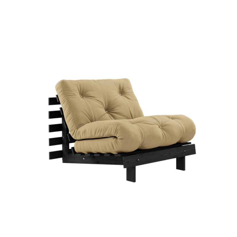 Roots Sovesofa Med Madras 90x200 Black Night/Wheat Beige