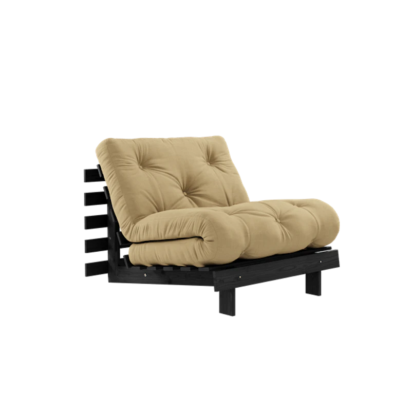 Roots Sovesofa Med Madras 90x200 Black Night/Wheat Beige