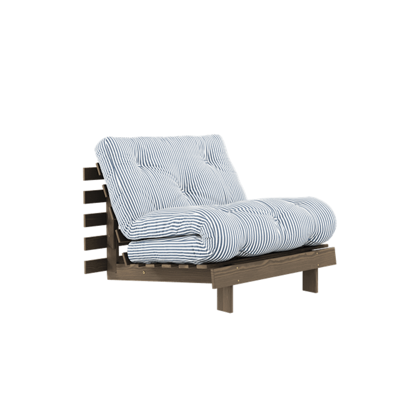 Roots Sovesofa Med Madras 90x200 Carob Brown/Beach Blue