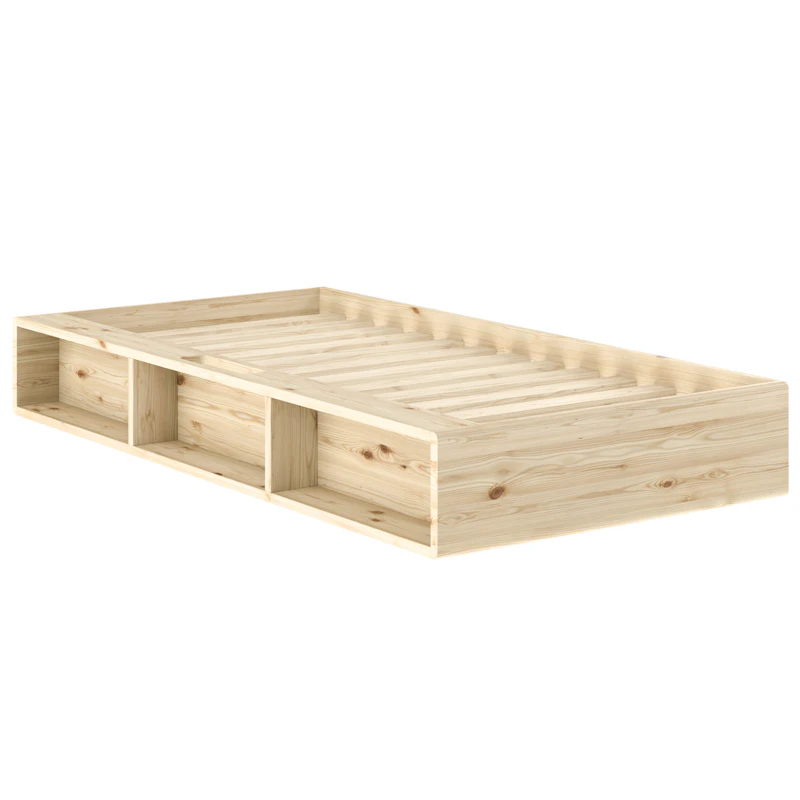 Ziggy Bed Frame 90x200 cm, Raw