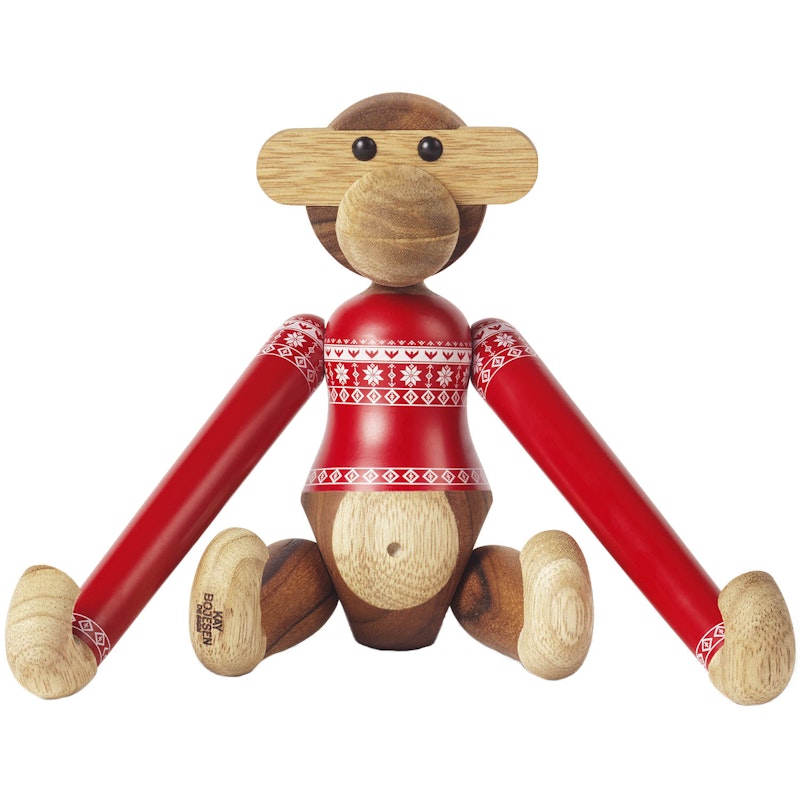 Apa Christmas Jumper 2024 liten teak/limba Træfigur Small 18,5 cm