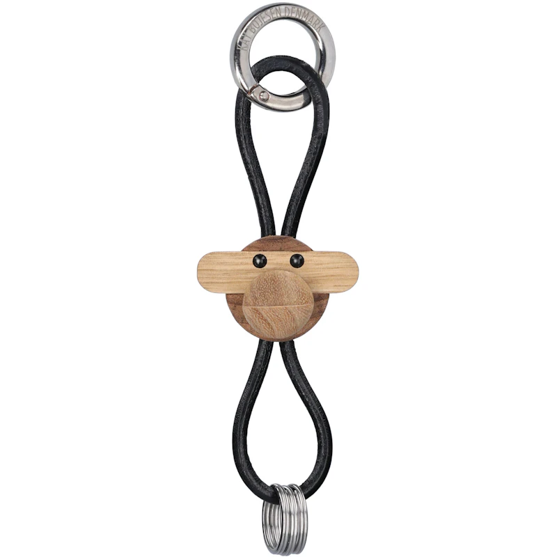 Nøglering Abe Sort / Sølv