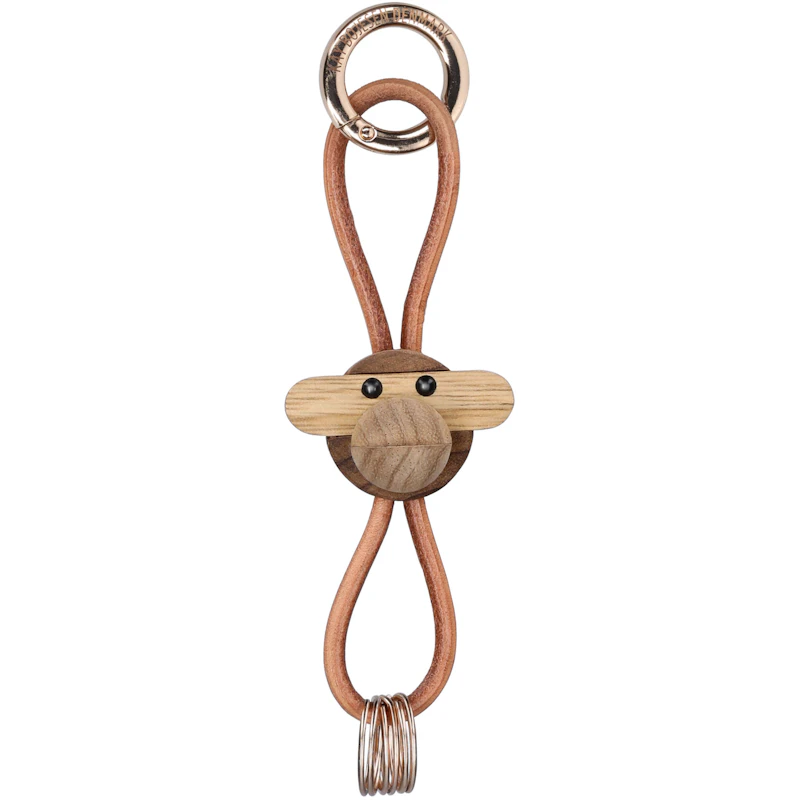 Nøglering Abe Brun / Guld