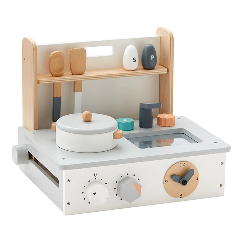 Køkken Mini Foldebar, Hvid/Natur