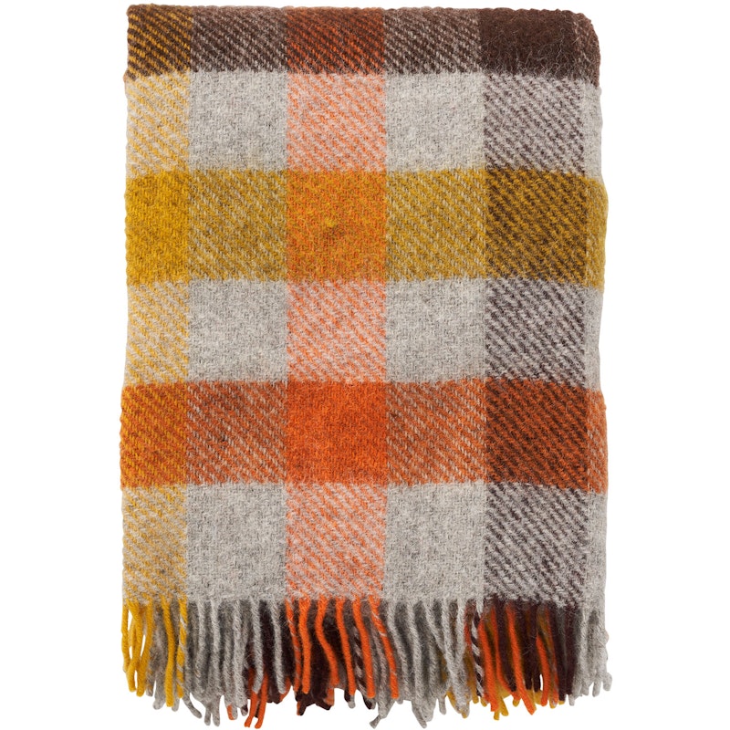 Gotland Plaid 130x200 cm, Gul/Flerfarvet