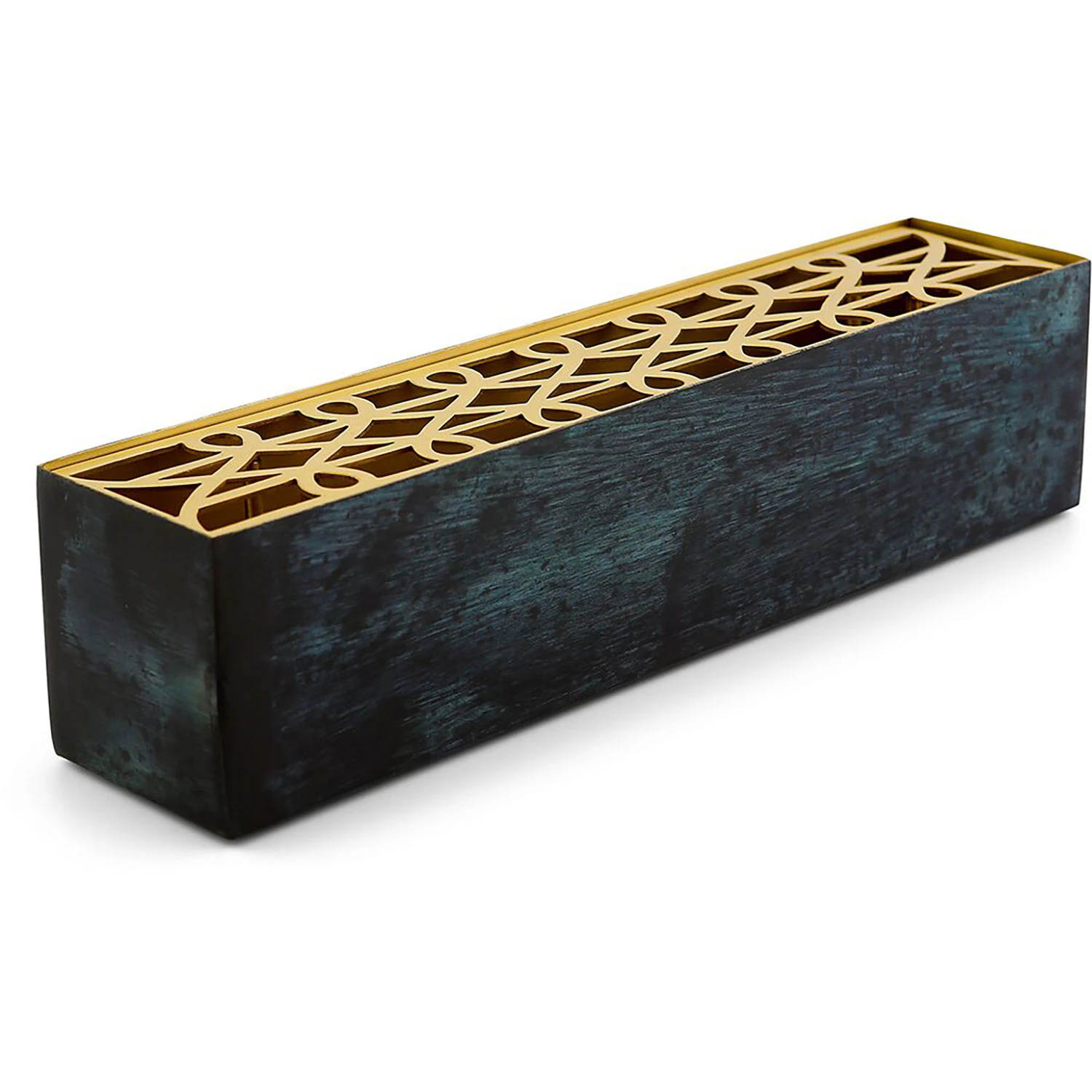 Klong &Auml;ng Vase Rektangul&aelig;rt - Vaser Messing Bl&aring; - 30514