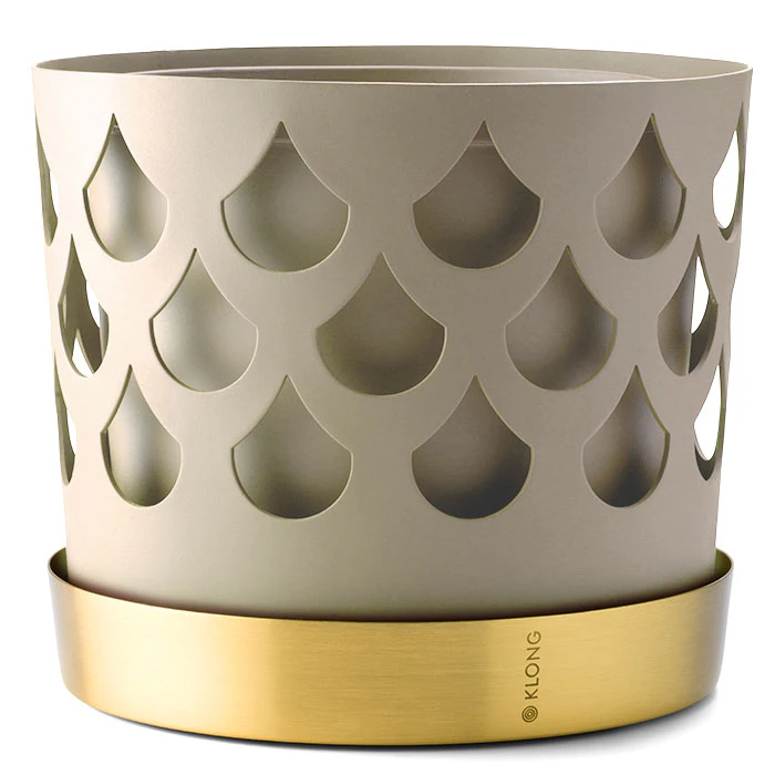 Klong Trio Drop Krukke 18 Cm / Medium - Krukker Messing Beige - 31711BG