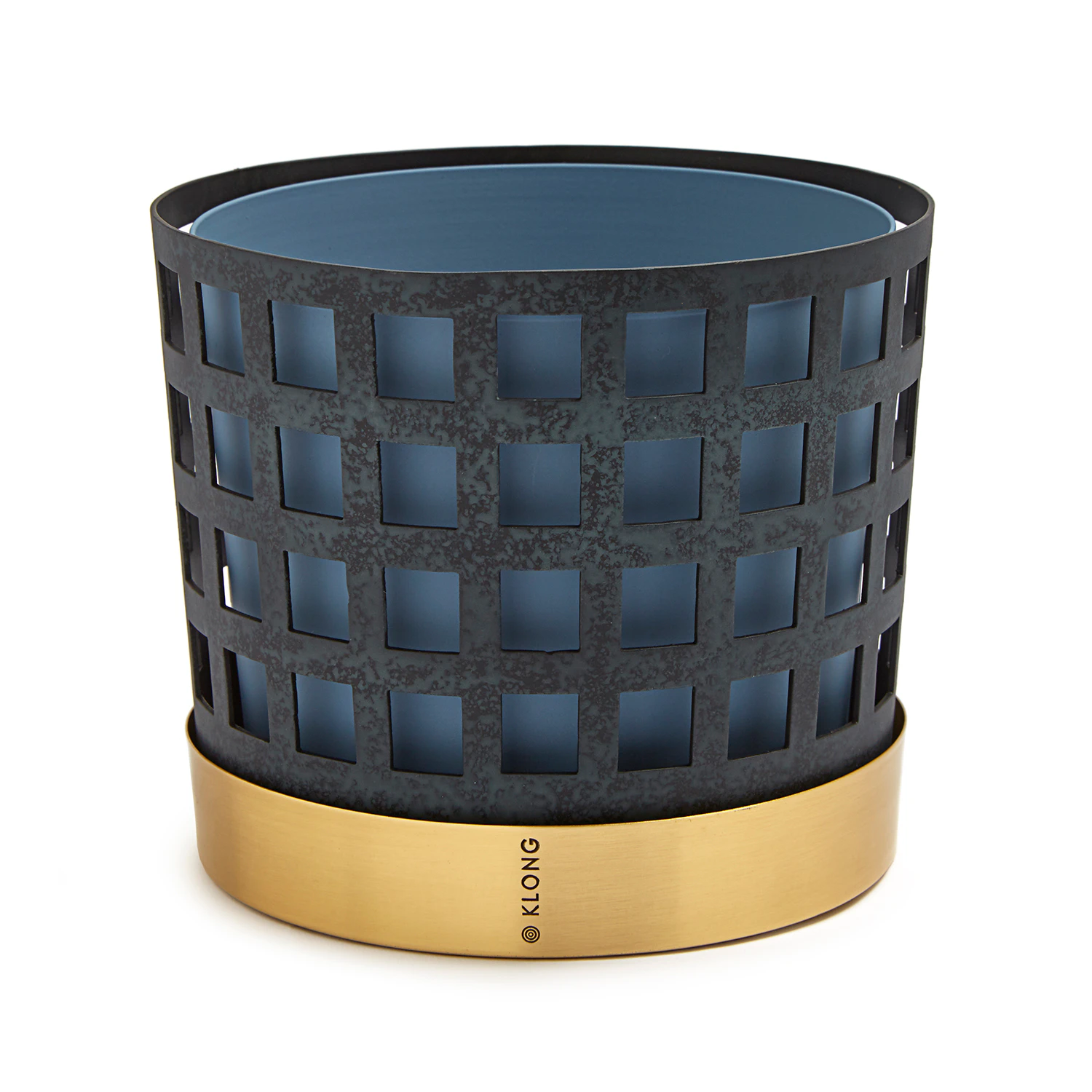 Klong Trio Pot Krukke Mellem Square - Krukker Messing Bl&aring; - 31701B