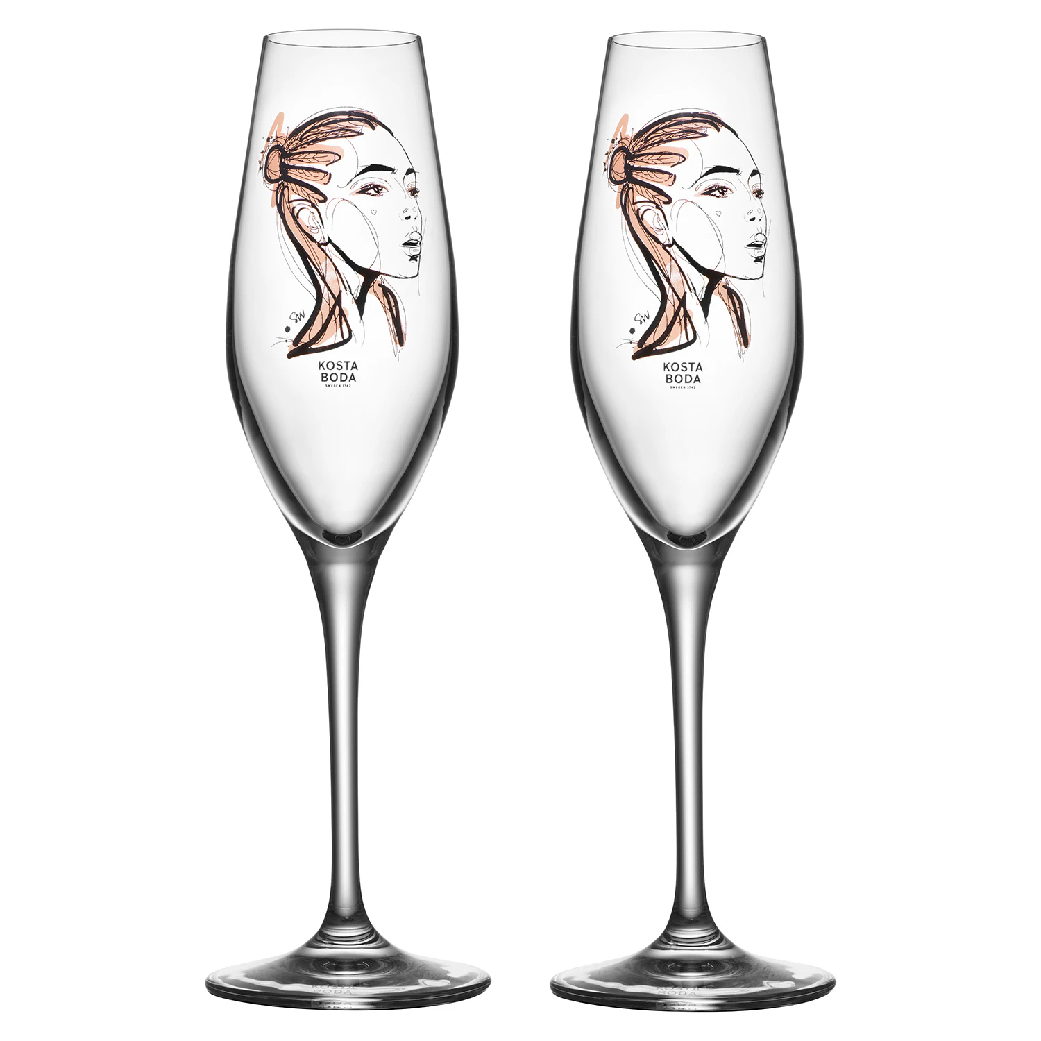 Kosta Boda All About You Champagne 23 Cl 2-pak Forever Yours - Champagneglas Glas Klar - 7092000