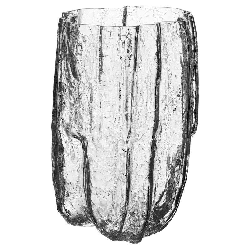 Crackle Vase Klar, 28 cm