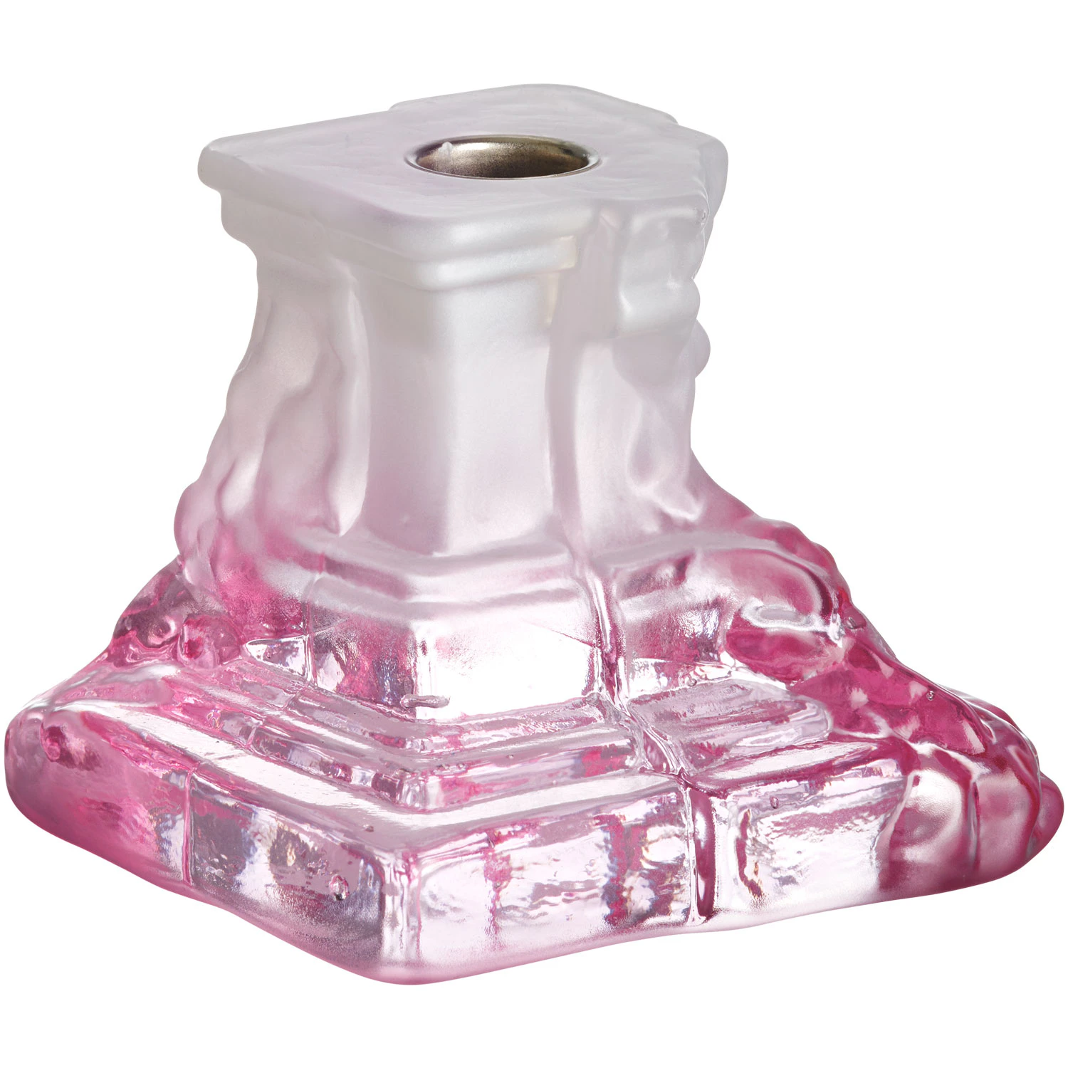 Kosta Boda Rocky Baroque Lysestage 95 Mm - Lysestager Krystalglas Spicy Rose - 7062318