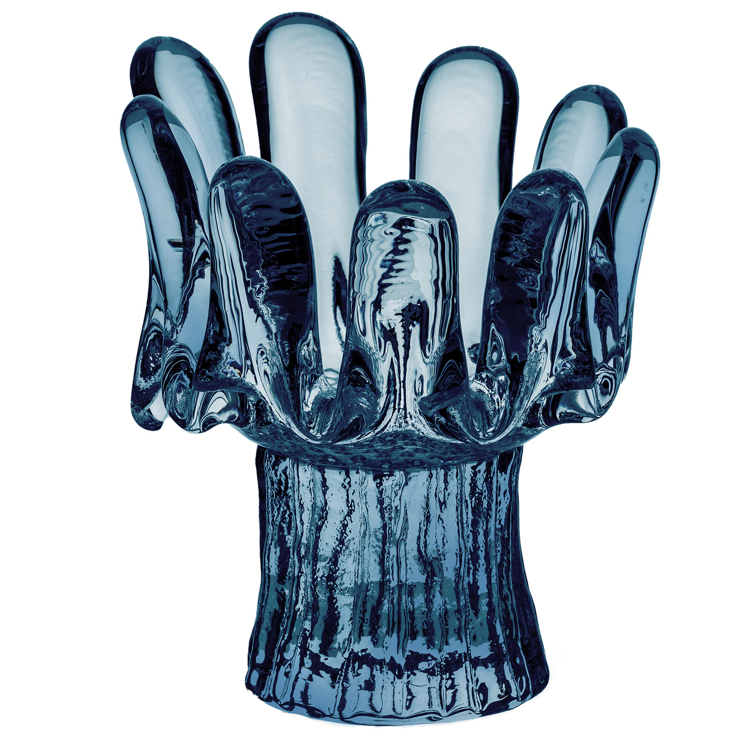 Kosta Boda Sunflower Lysestage 11,5 Cm - Lysestager Genbrugsglas Bl&aring; - 7062510