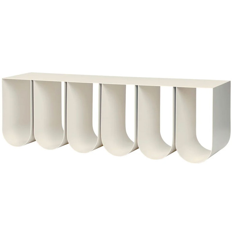 Curved Væghylde, Beige