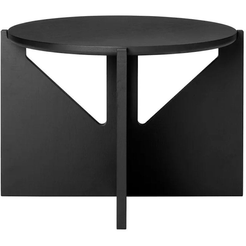 Simple Sofabord 52 cm, Sortlakeret Egetræ