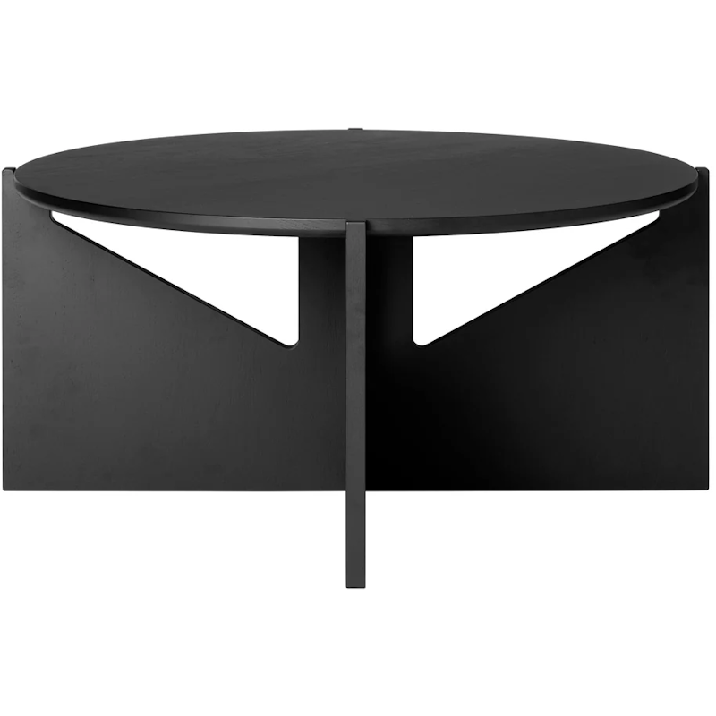 Simple XL Sofabord 78 cm, Sortlakeret Egetræ
