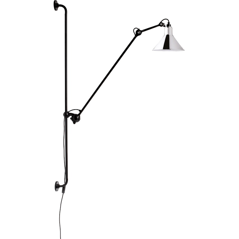 Lampe Gras N°214 Væglampe, Sort / Krom