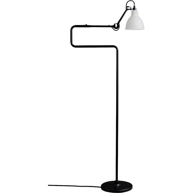 Lampe Gras N°411 Gulvlampe, Sort / Matteret Glas