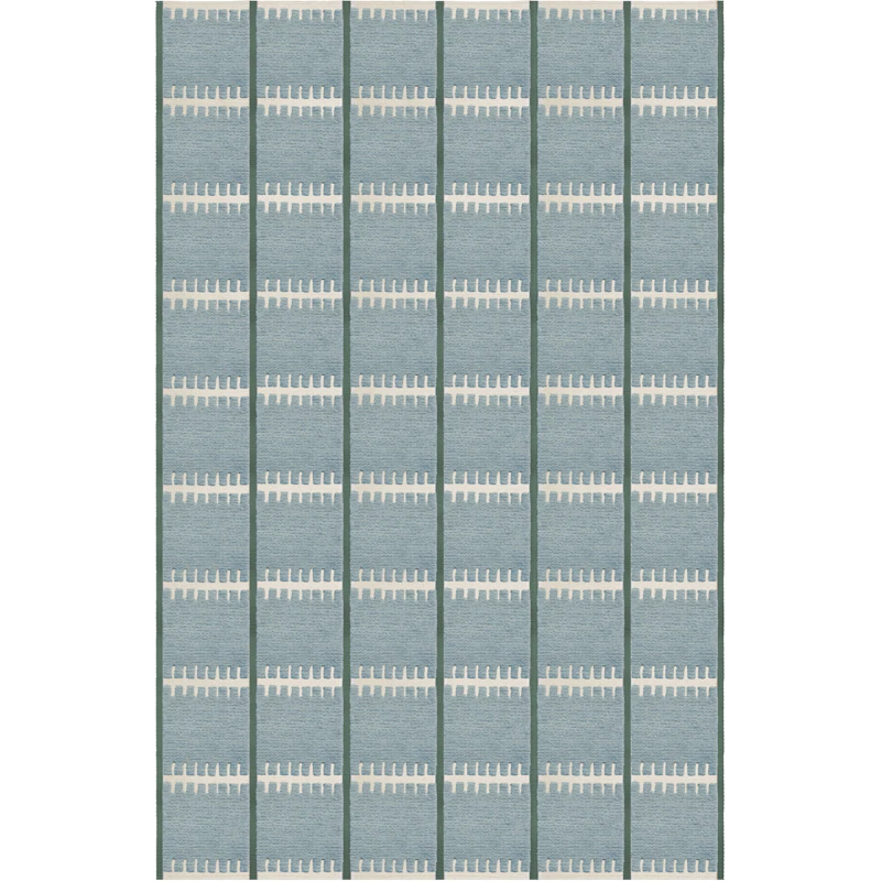 Lilly Uldgulvtæppe 180x270 cm, Blåt