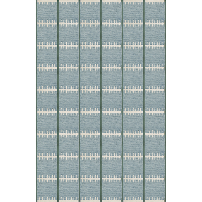 Lilly Uldgulvtæppe 180x270 cm, Blåt