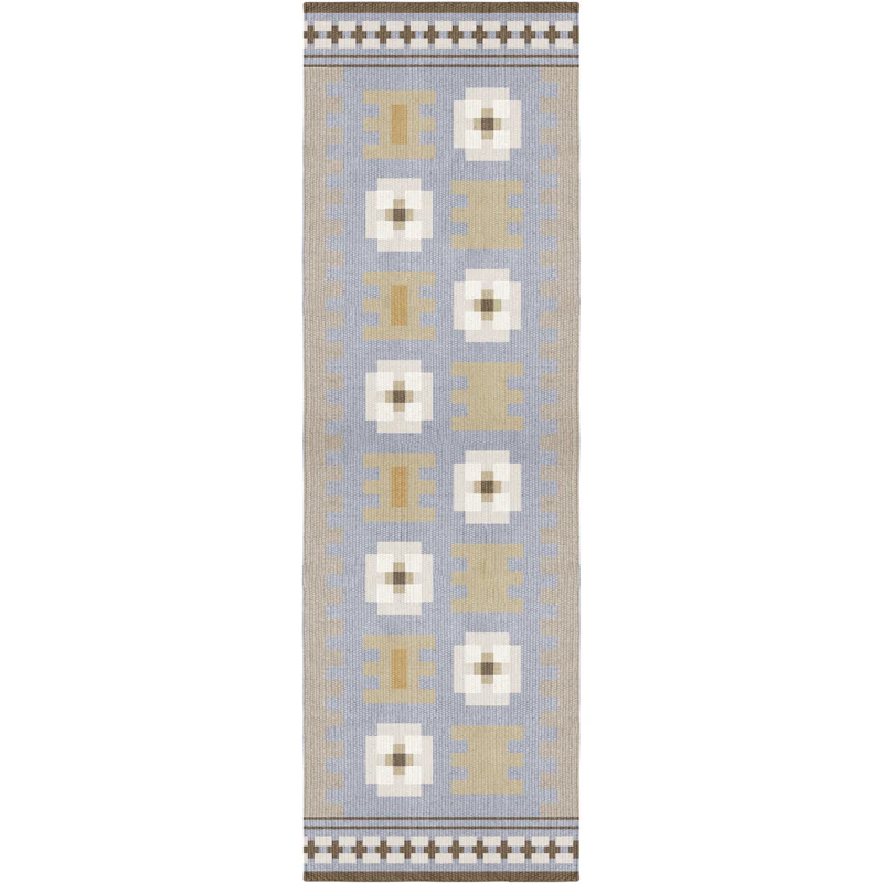 Röllakan Selma Uldgulvtæppe 80x300 cm, Dove