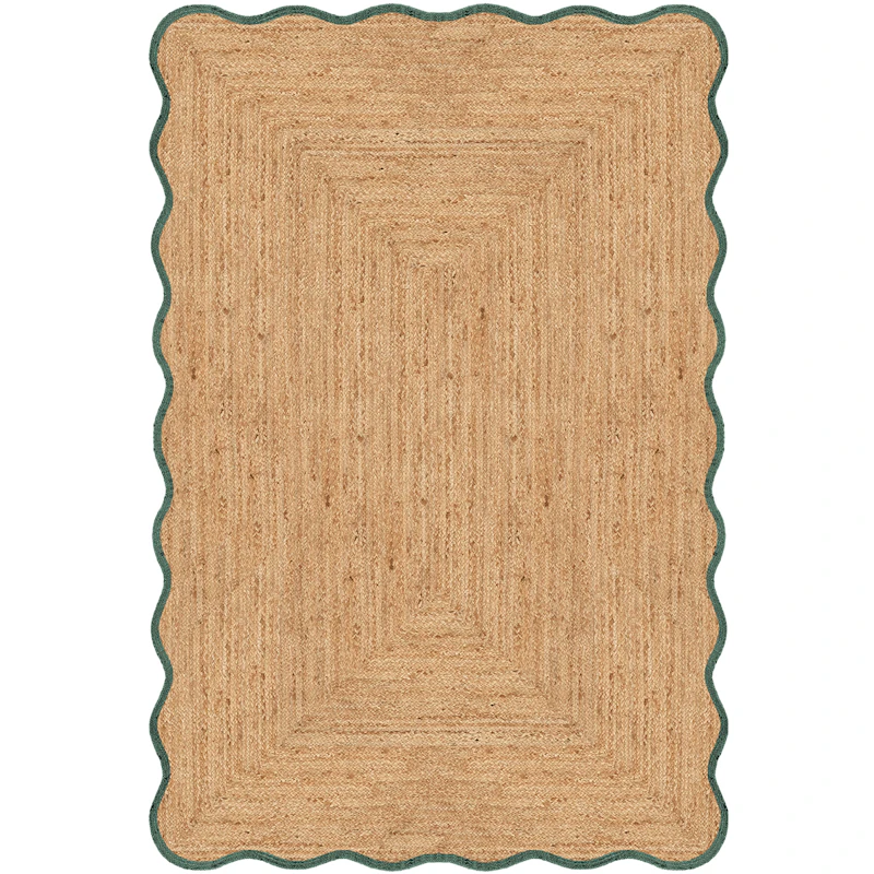 Scallop Jutetæppe 180x270 cm, Mørkegrønt
