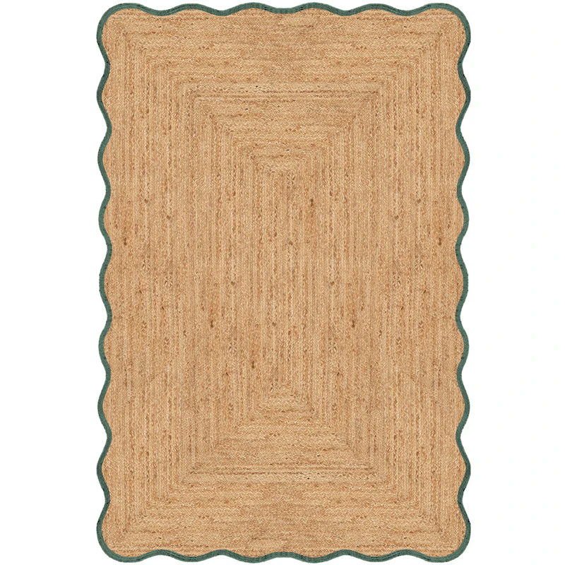 Scallop Jutetæppe 200x300 cm, Mørkegrønt