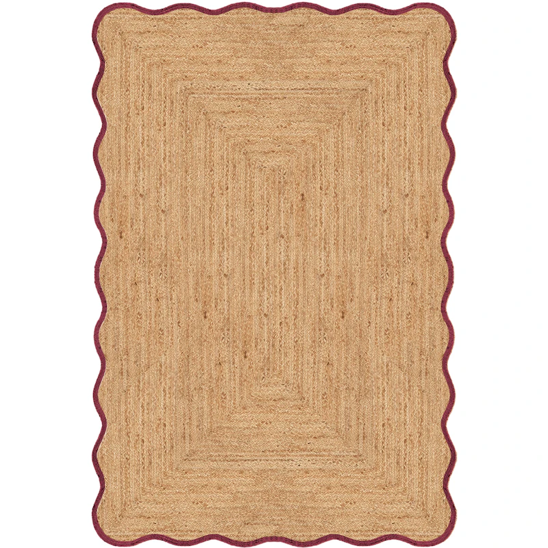 Scallop Jutetæppe 180x270 cm, Bourgogne