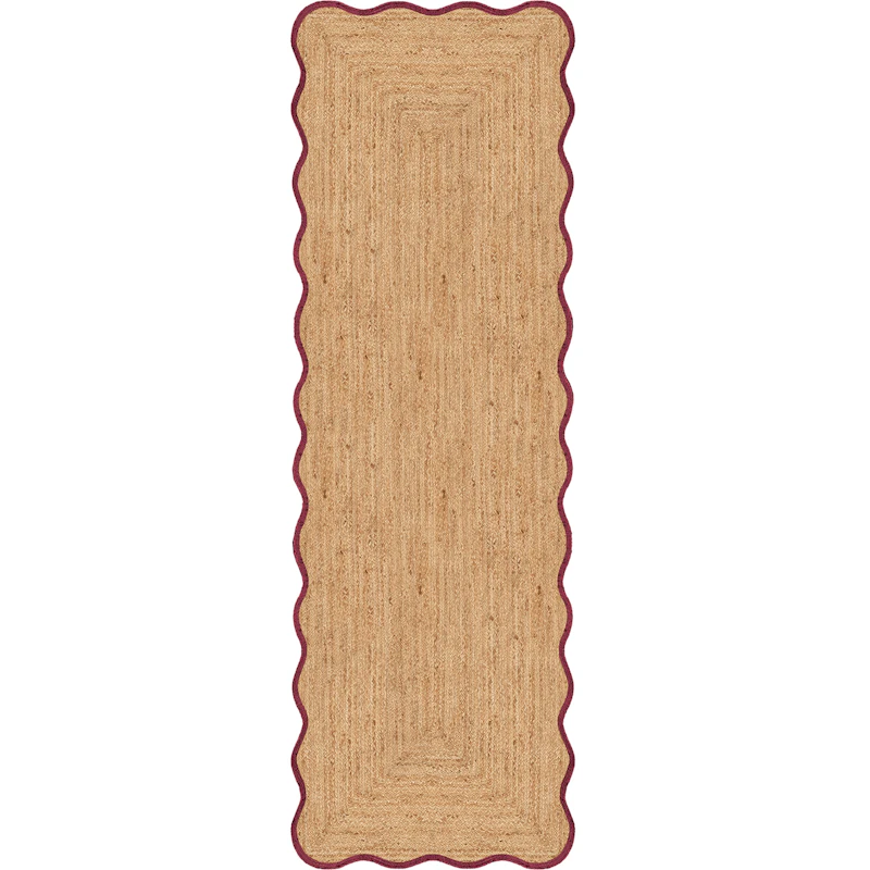 Scallop Jutetæppe 75x200 cm, Bourgogne
