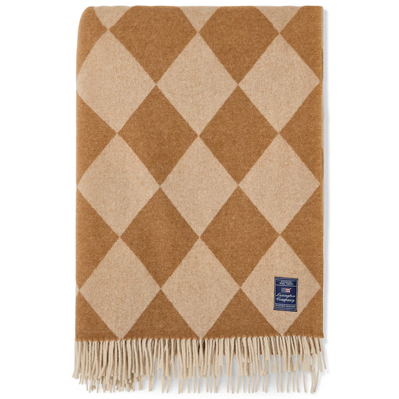 Argyle Plaid 130x170 cm, Fudge / Hvid