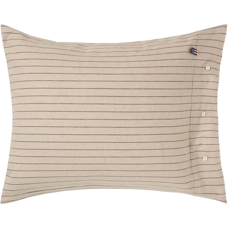 Pinstriped Pudebetræk 50x60 cm, Beige / Brunt