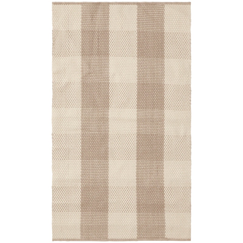 Checked Jute Tæppe 170x240 cm, Beige/Naturligt