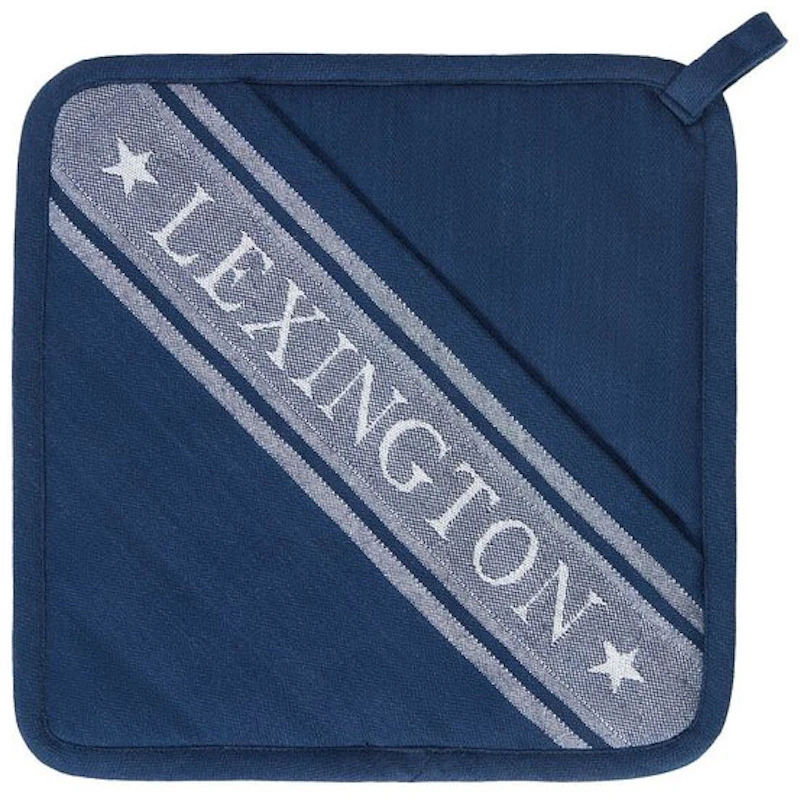 Icons Organic Cotton Jacquard Star Grydelap, Hvid / Dress Blue